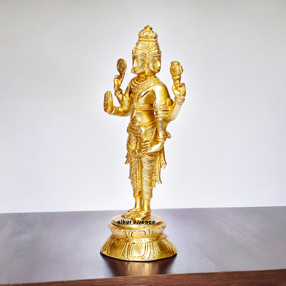 Shop Brahma Trimurti four Face Solid Brass idol - 10 inches Nikuressence