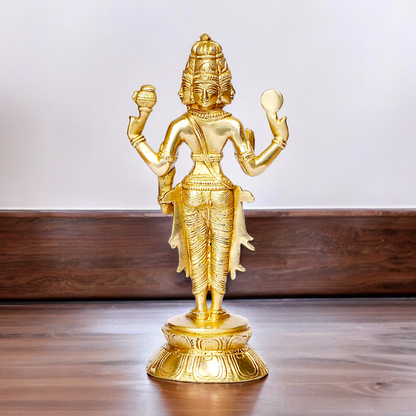 Shop Brahma Trimurti four Face Solid Brass idol - 10 inches Nikuressence