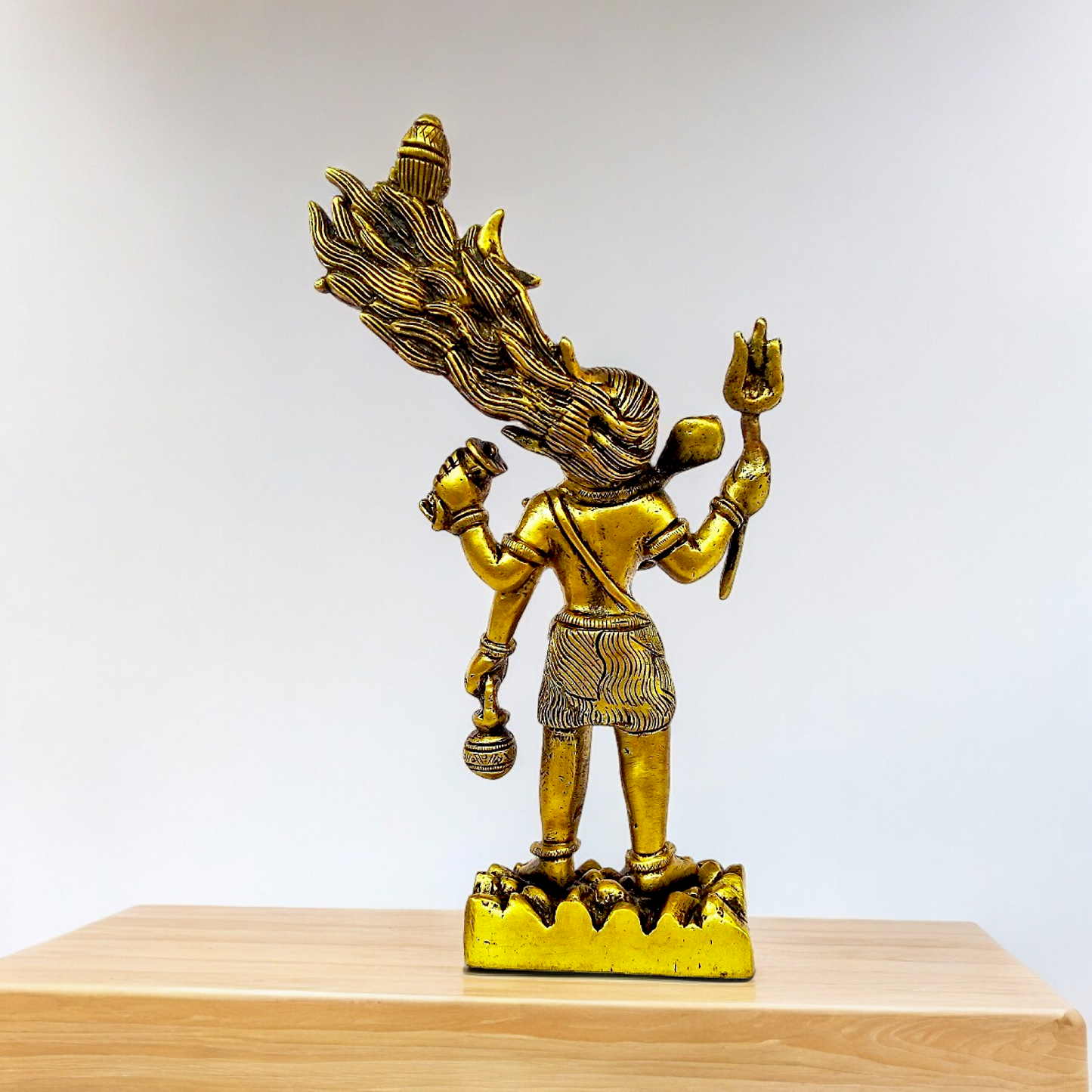 Lord Shiva with Ganga from jata Solid Brass idol - 7.087 inches Nikuressence