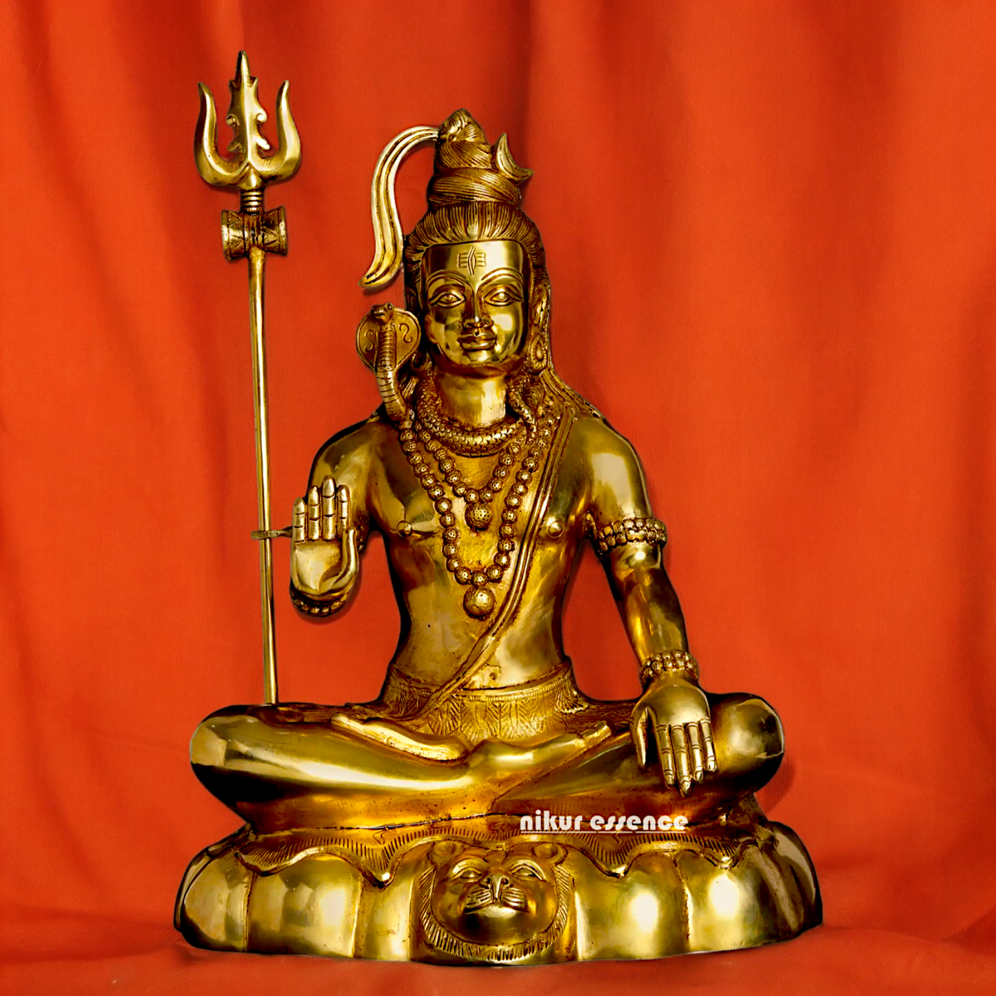 Large Shiva with Blessing Solid Brass idol - 18 inches Nikuressence