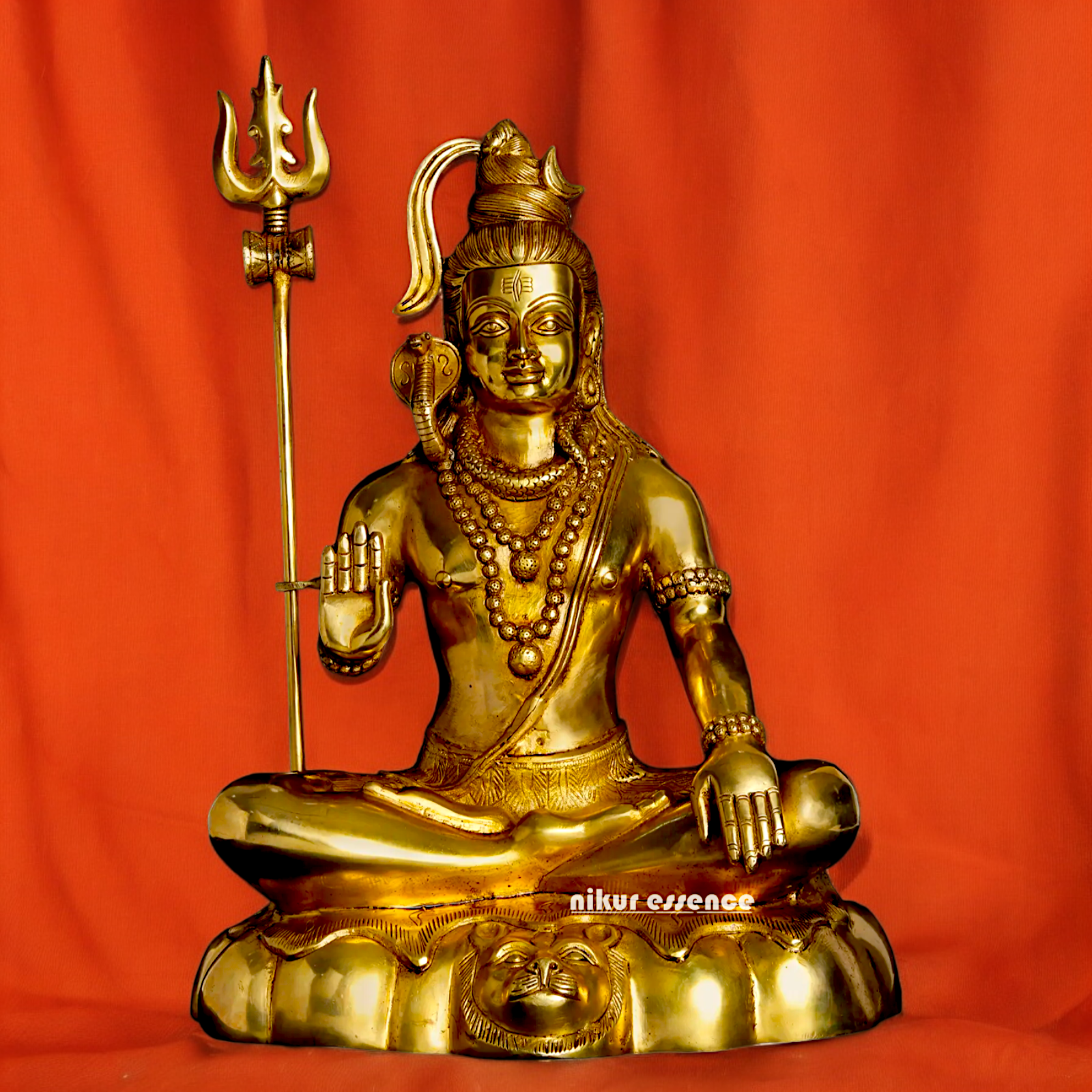 Large Shiva with Blessing Solid Brass idol - 18 inches Nikuressence