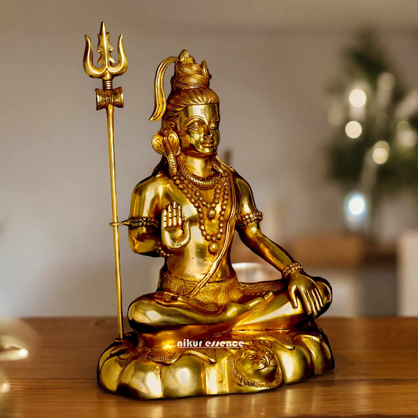 Large Shiva with Blessing Solid Brass idol - 18 inches Nikuressence