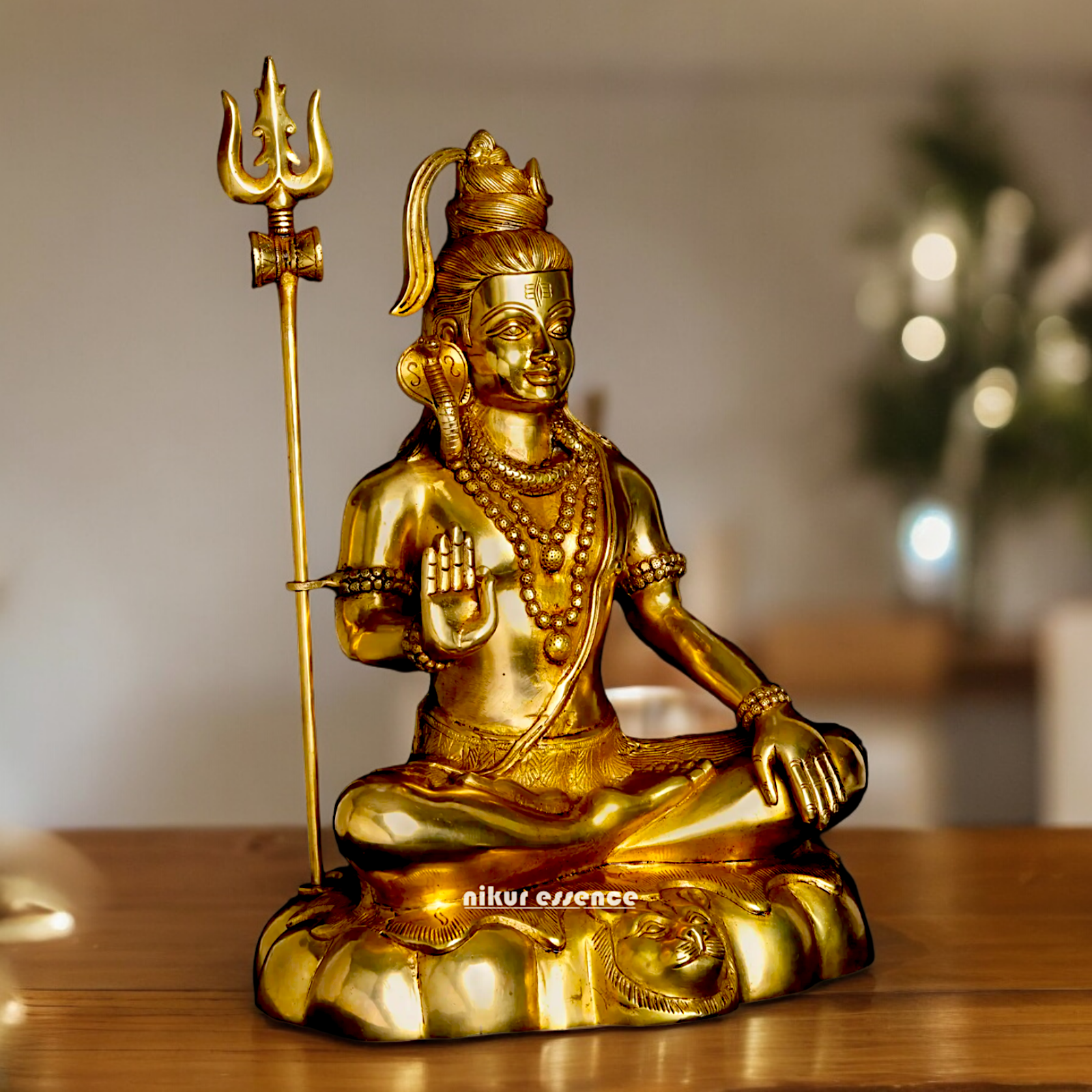 Large Shiva with Blessing Solid Brass idol - 18 inches Nikuressence