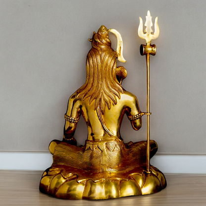 Large Shiva with Blessing Solid Brass idol - 18 inches Nikuressence