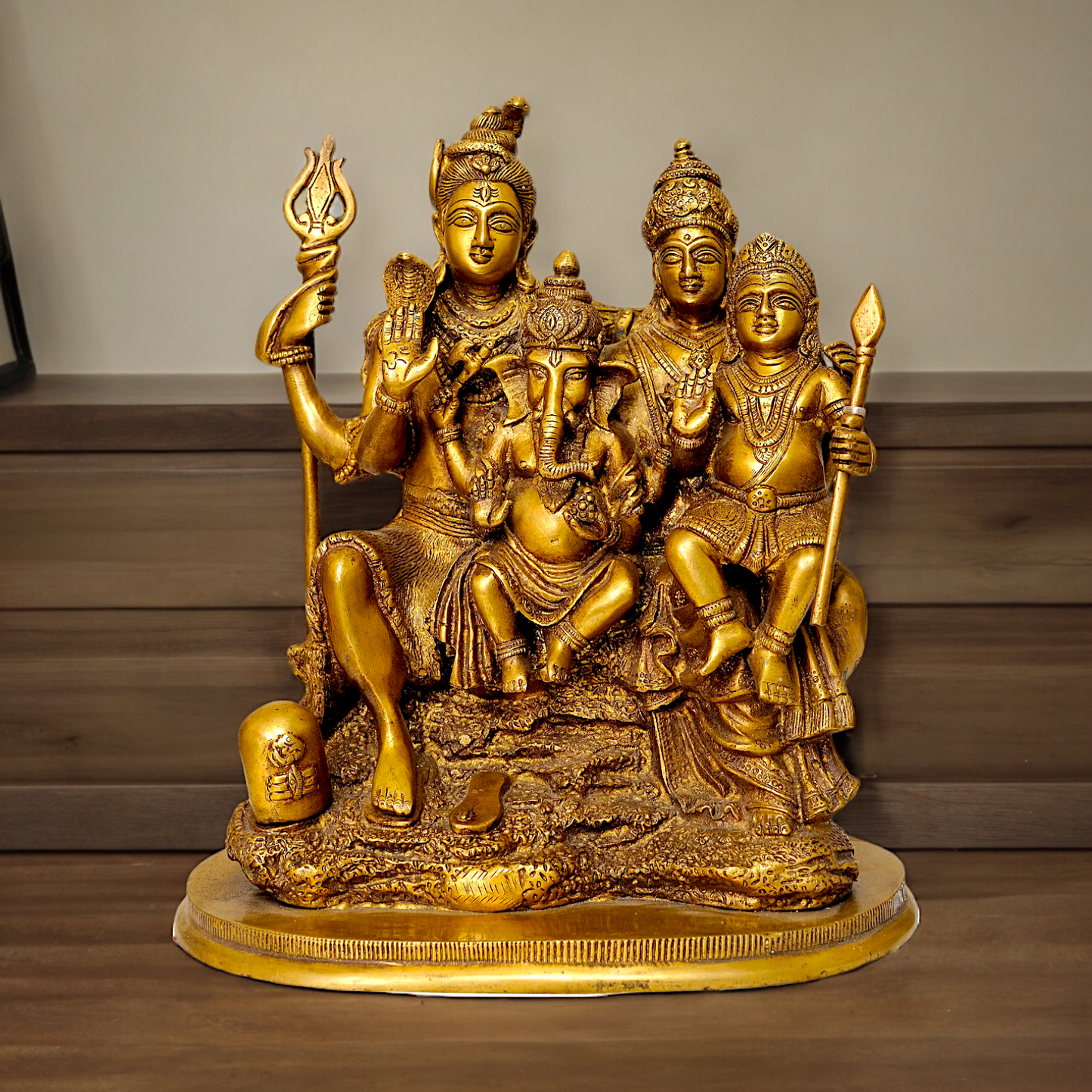 Buy Solid Brass Shiva Parivar idol - 12 inches Nikuressence