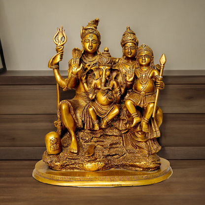 Buy Solid Brass Shiva Parivar idol - 12 inches Nikuressence