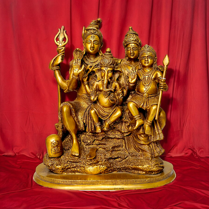 Buy Solid Brass Shiva Parivar idol - 12 inches Nikuressence