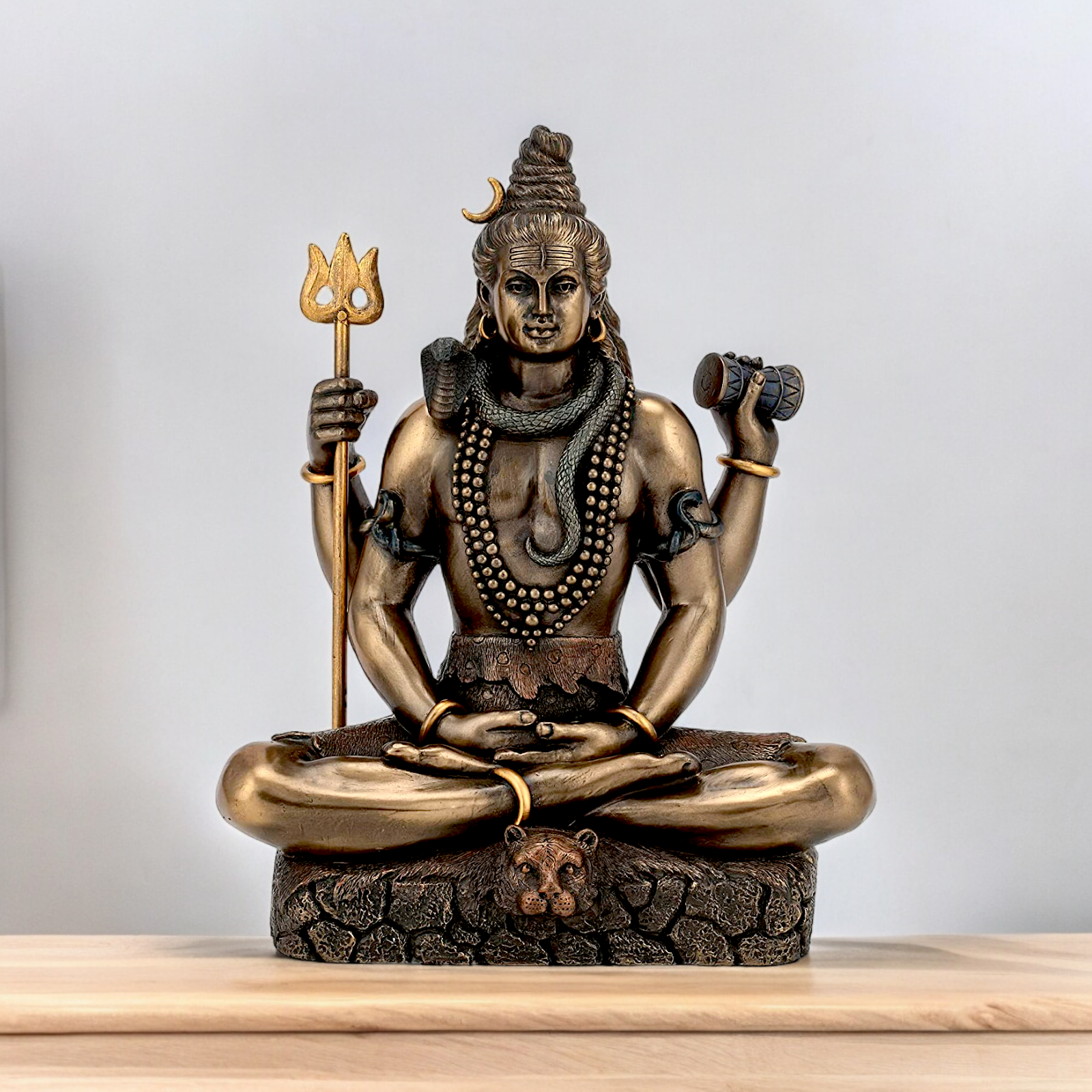 Buy Shiva Meditation bronze Idol - 6 inches Nikuressence