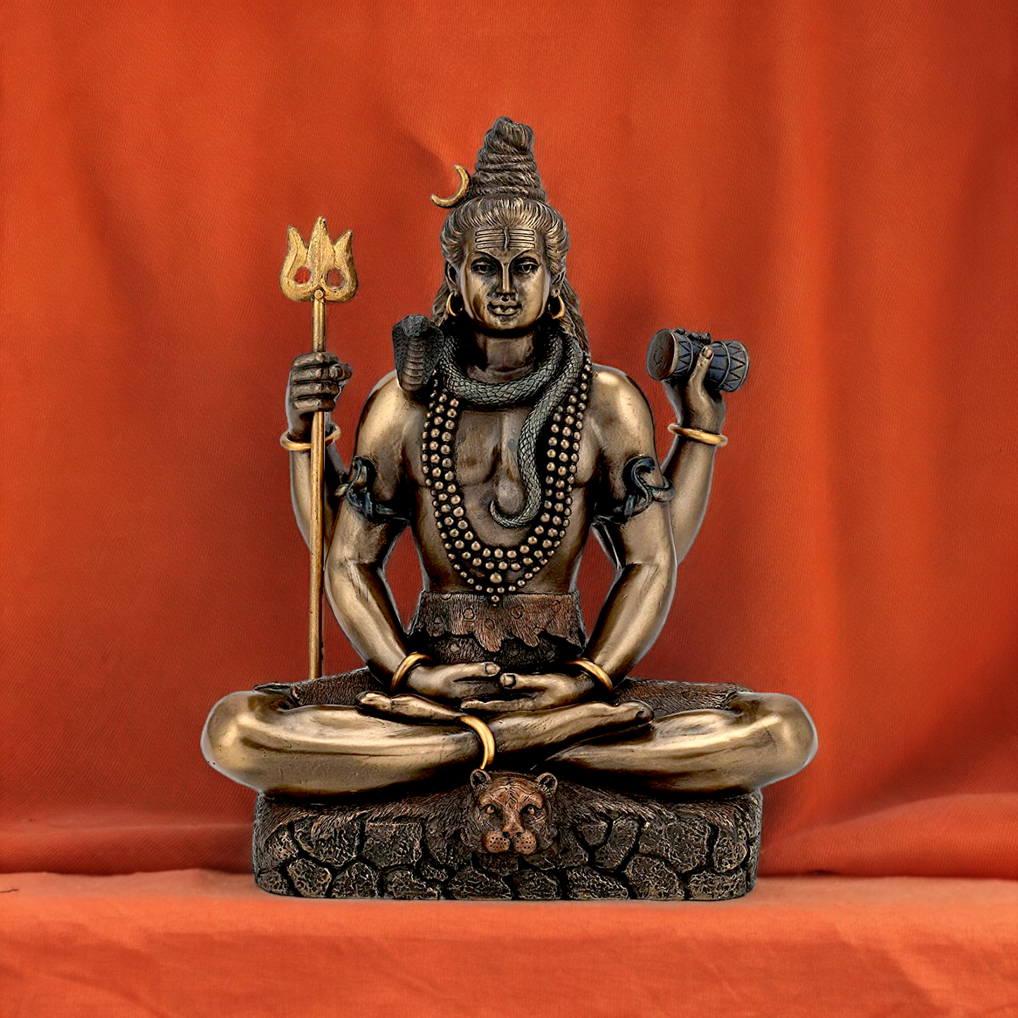Buy Shiva Meditation bronze Idol - 6 inches Nikuressence