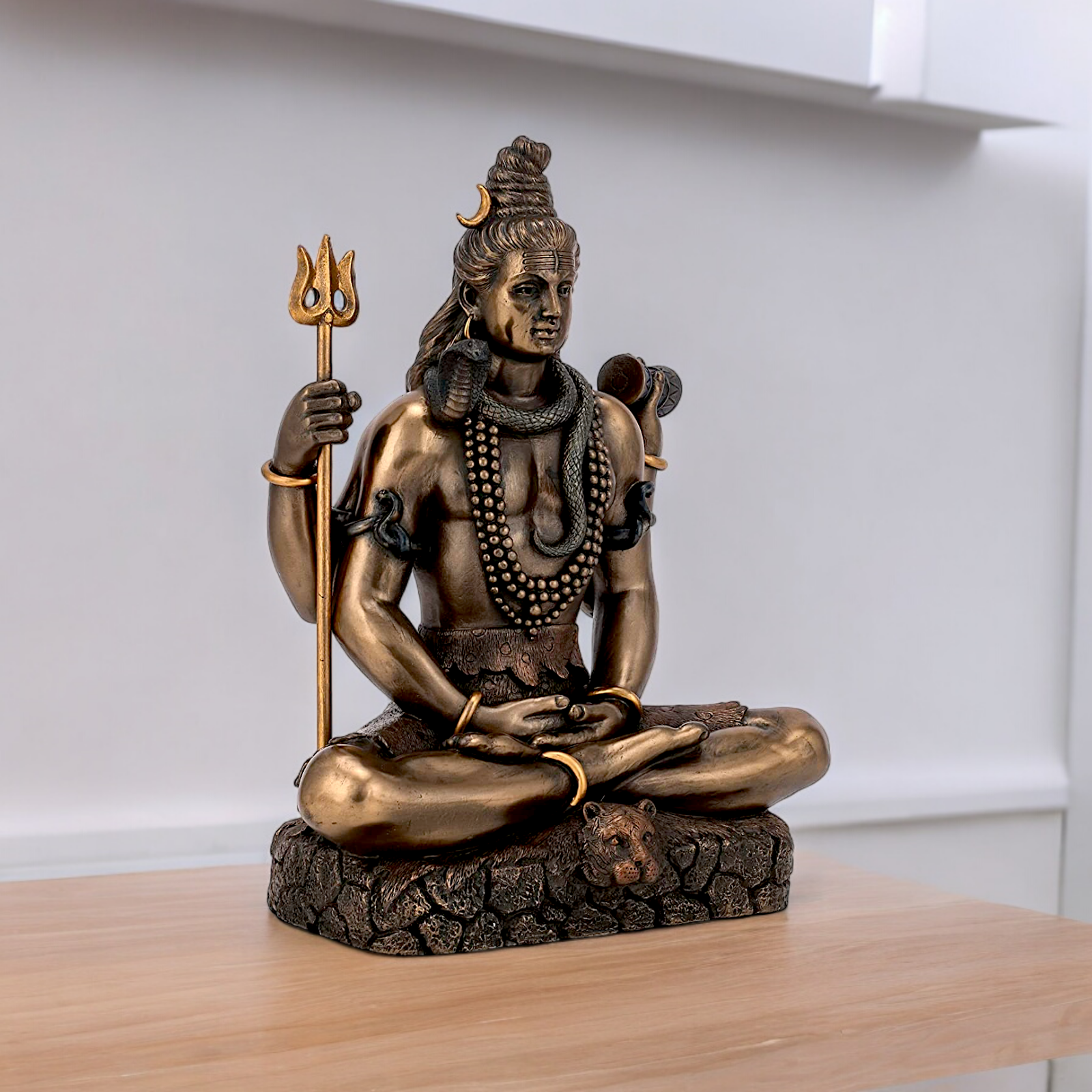 Buy Shiva Meditation bronze Idol - 6 inches Nikuressence