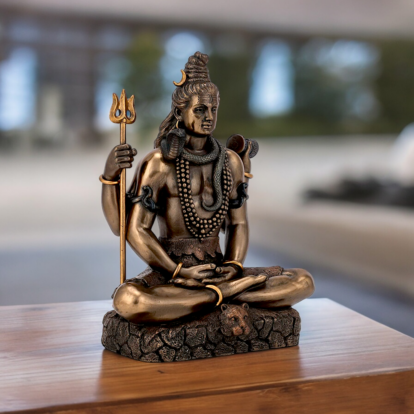 Buy Shiva Meditation bronze Idol - 6 inches Nikuressence