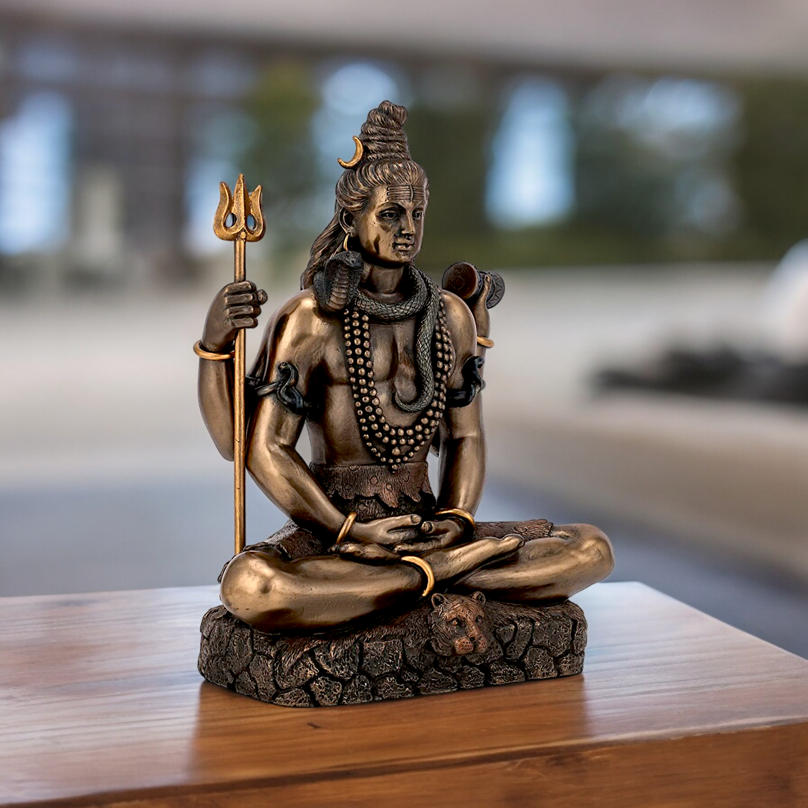 Buy Shiva Meditation bronze Idol - 6 inches Nikuressence