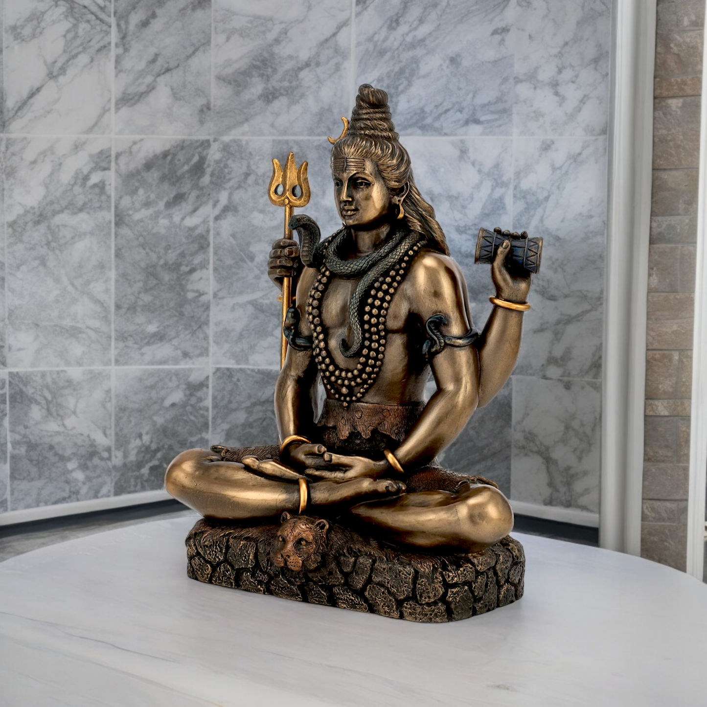 Buy Shiva Meditation bronze Idol - 6 inches Nikuressence