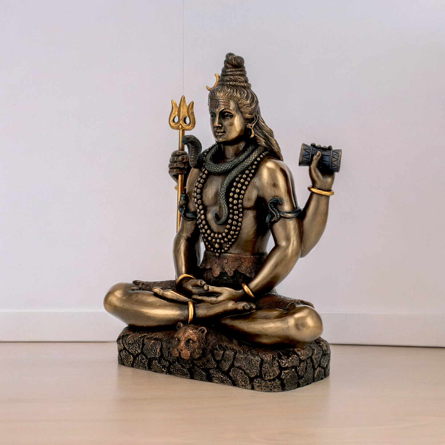 Buy Shiva Meditation bronze Idol - 6 inches Nikuressence