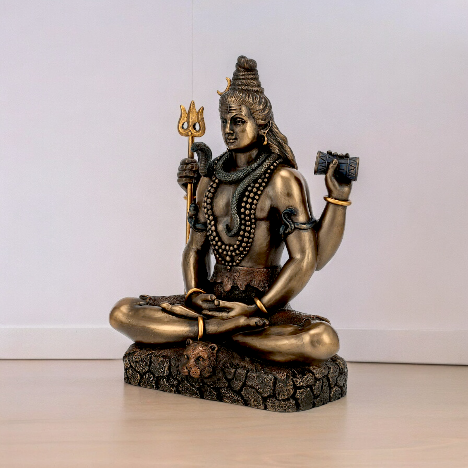 Buy Shiva Meditation bronze Idol - 6 inches Nikuressence
