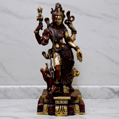Online Ardhanarishvara Shiva Brass idol - 17.913 inches Nikuressence
