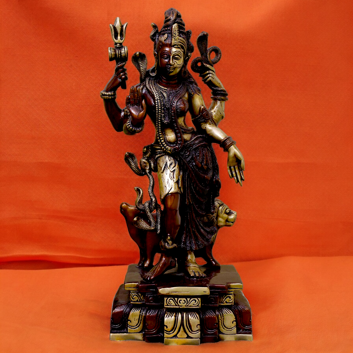 Online Ardhanarishvara Shiva Brass idol - 17.913 inches Nikuressence