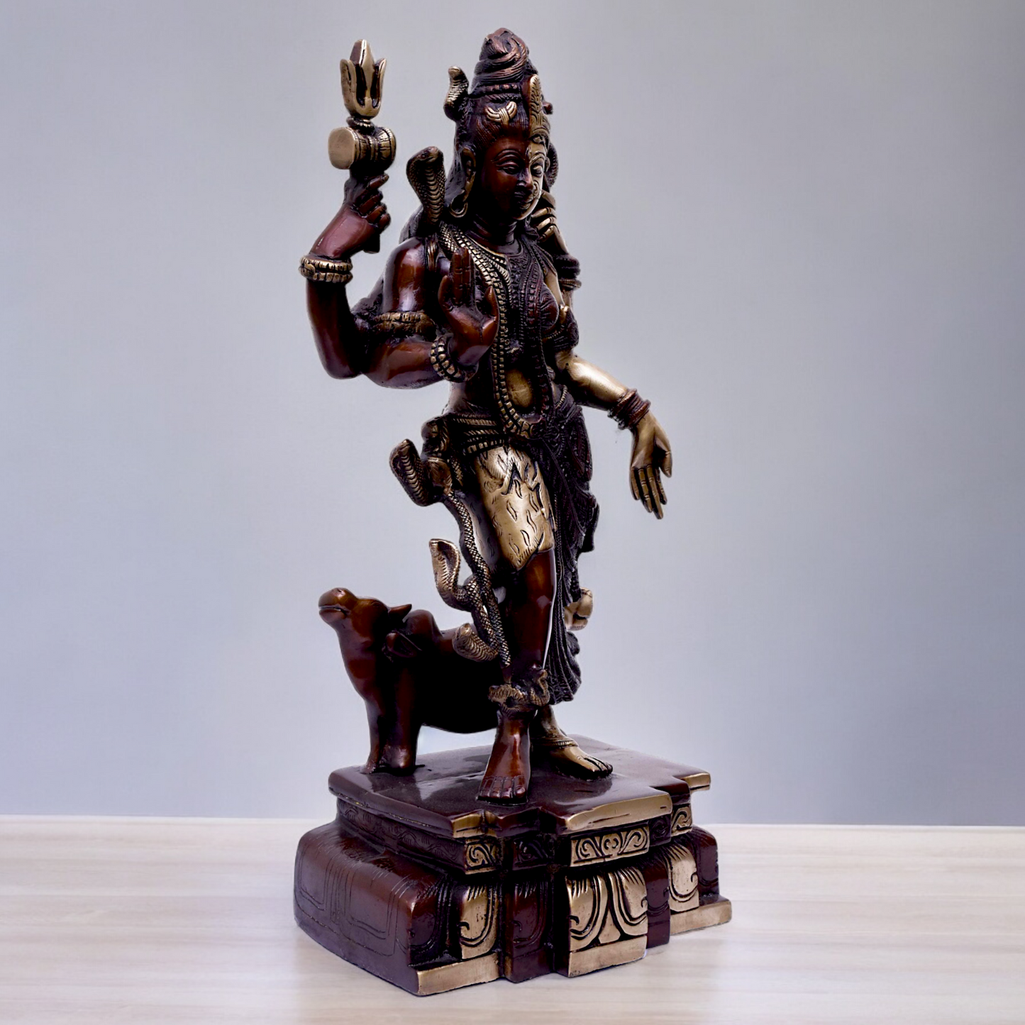 Online Ardhanarishvara Shiva Brass idol - 17.913 inches Nikuressence