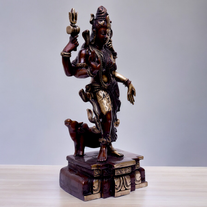 Online Ardhanarishvara Shiva Brass idol - 17.913 inches Nikuressence