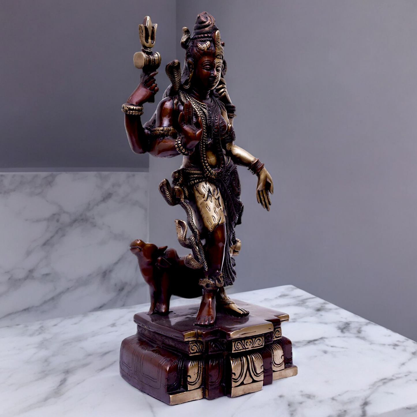 Online Ardhanarishvara Shiva Brass idol - 17.913 inches Nikuressence