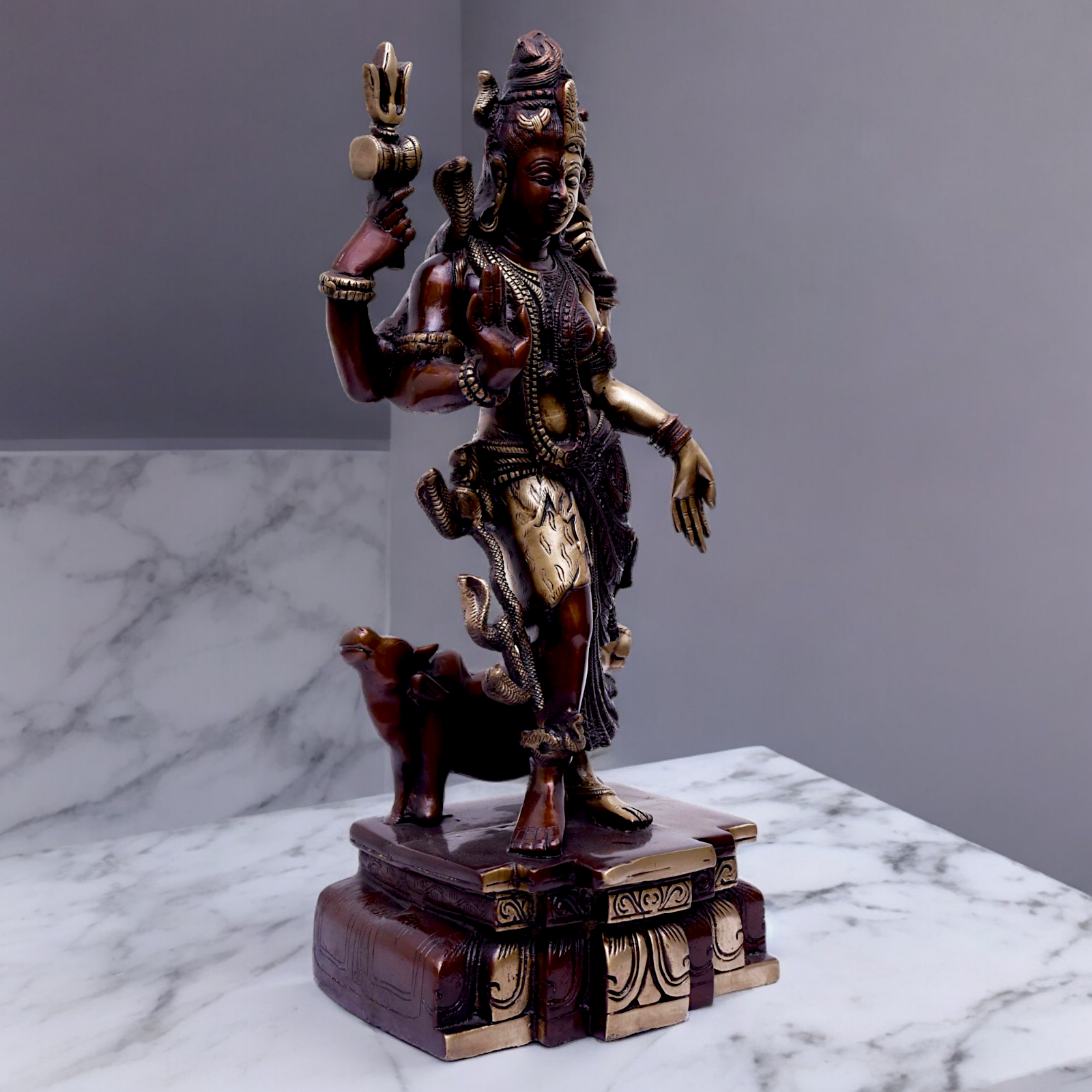 Online Ardhanarishvara Shiva Brass idol - 17.913 inches Nikuressence