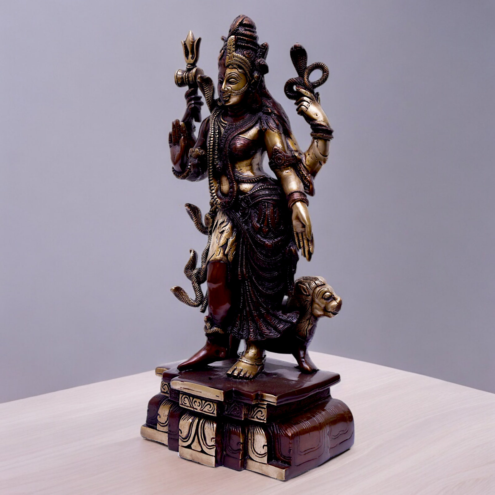Online Ardhanarishvara Shiva Brass idol - 17.913 inches Nikuressence