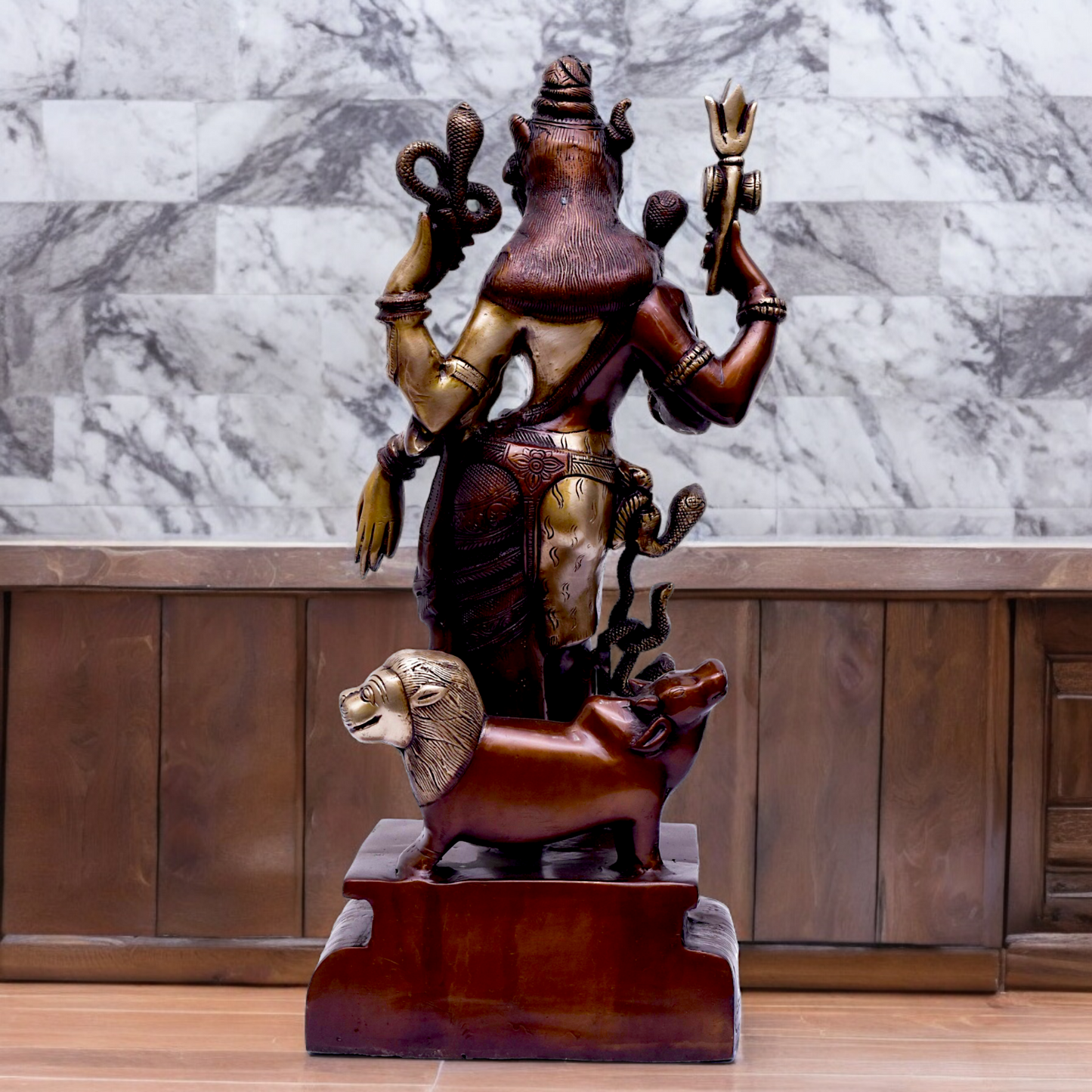 Online Ardhanarishvara Shiva Brass idol - 17.913 inches Nikuressence