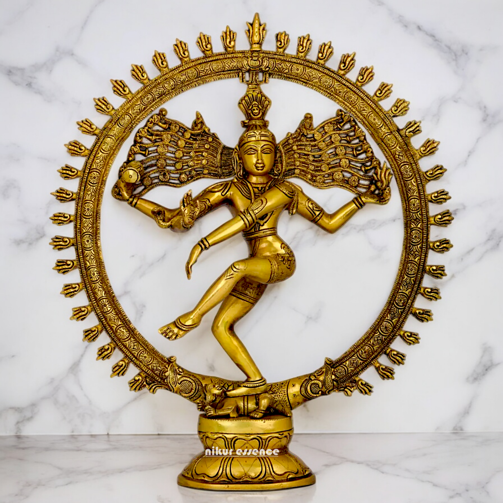 Solid Brass Shiva Nataraja Dance idol - 20 inch Nikuressence