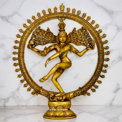 Solid Brass Shiva Nataraja Dance idol - 20 inch Nikuressence