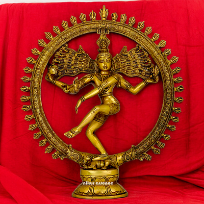 Solid Brass Shiva Nataraja Dance idol - 20 inch Nikuressence