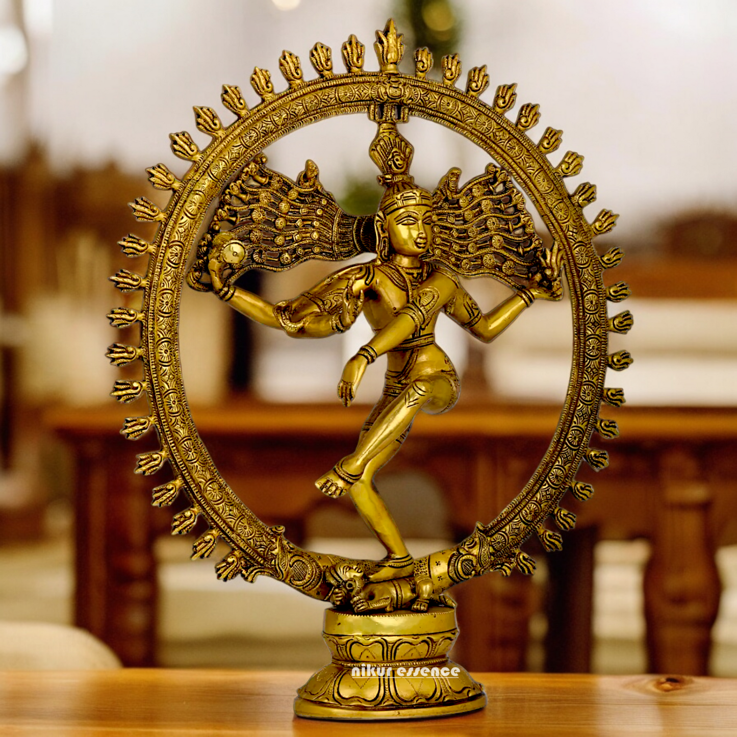 Solid Brass Shiva Nataraja Dance idol - 20 inch Nikuressence