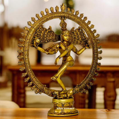 Solid Brass Shiva Nataraja Dance idol - 20 inch Nikuressence