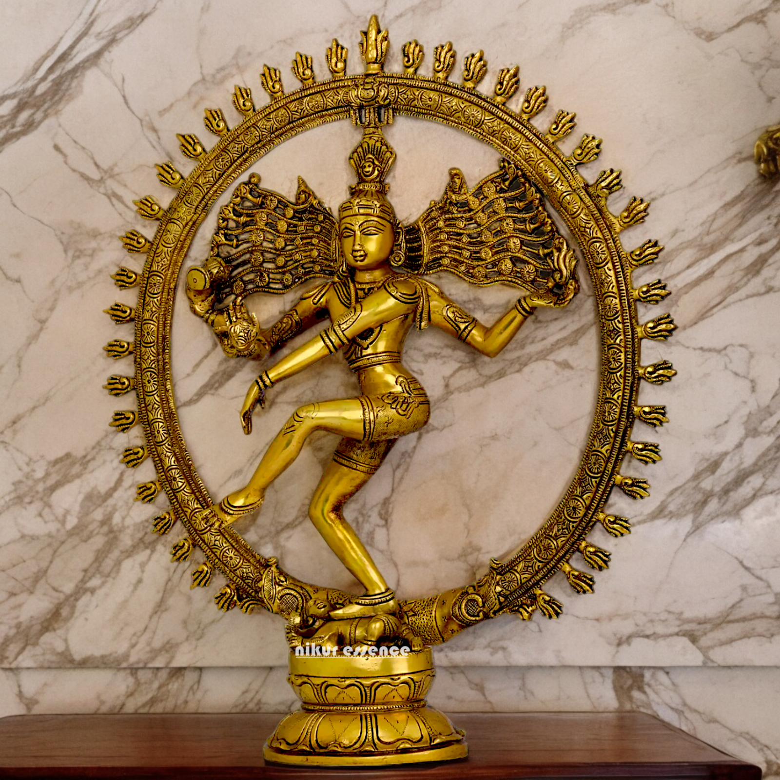 Solid Brass Shiva Nataraja Dance idol - 20 inch Nikuressence