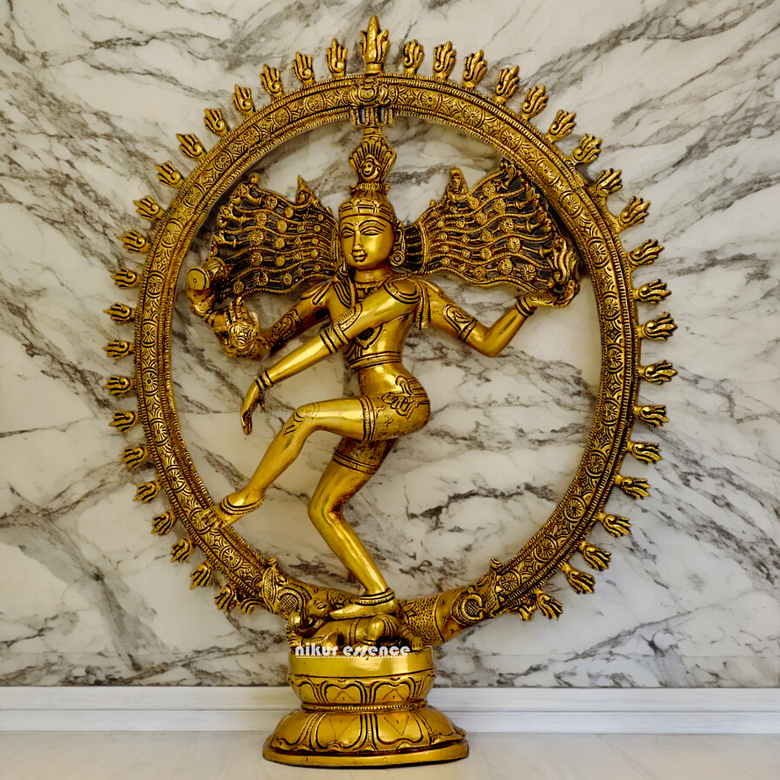 Solid Brass Shiva Nataraja Dance idol - 20 inch Nikuressence