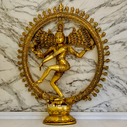 Solid Brass Shiva Nataraja Dance idol - 20 inch Nikuressence