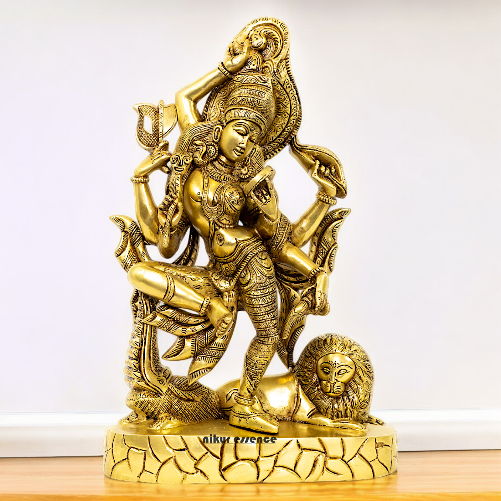 Large Ardhanarishvara Shiva Parvati Solid Brass idol - 16.5 inch Nikuressence