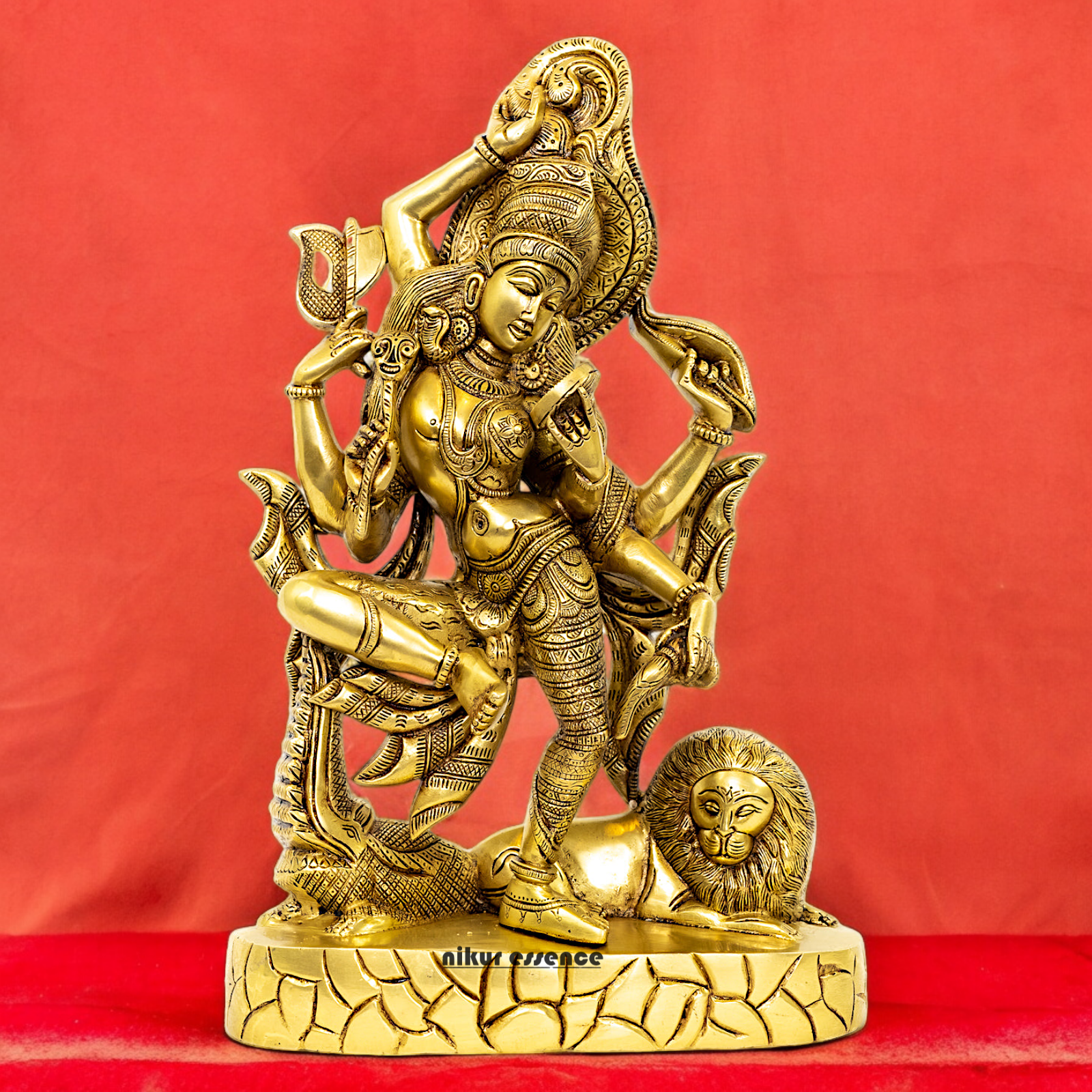 Large Ardhanarishvara Shiva Parvati Solid Brass idol - 16.5 inch Nikuressence