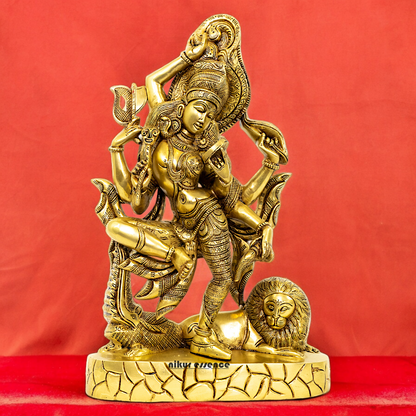 Large Ardhanarishvara Shiva Parvati Solid Brass idol - 16.5 inch Nikuressence