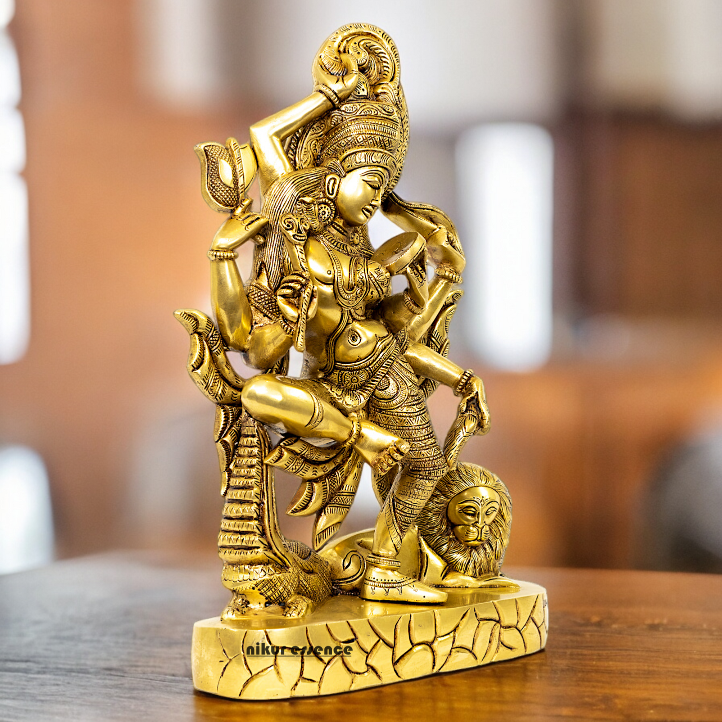 Large Ardhanarishvara Shiva Parvati Solid Brass idol - 16.5 inch Nikuressence