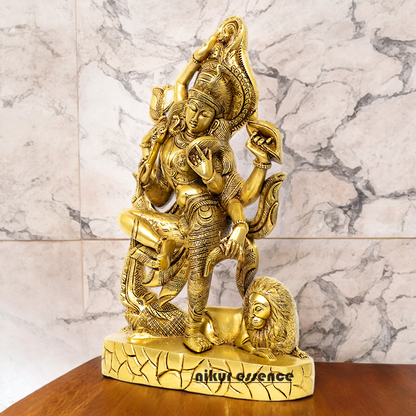 Large Ardhanarishvara Shiva Parvati Solid Brass idol - 16.5 inch Nikuressence