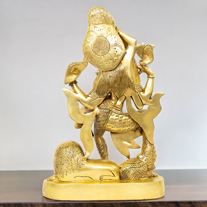 Large Ardhanarishvara Shiva Parvati Solid Brass idol - 16.5 inch Nikuressence