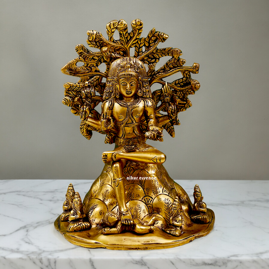 Shop Dakshinamurti Shiva Solid Brass idol - 12 inch Nikuressence