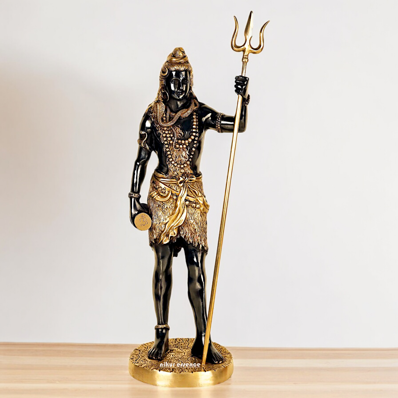 Buy Shiva Standing with trishul Brass idol - 23.5 inches Nikuressence