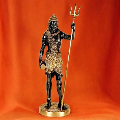 Buy Shiva Standing with trishul Brass idol - 23.5 inches Nikuressence