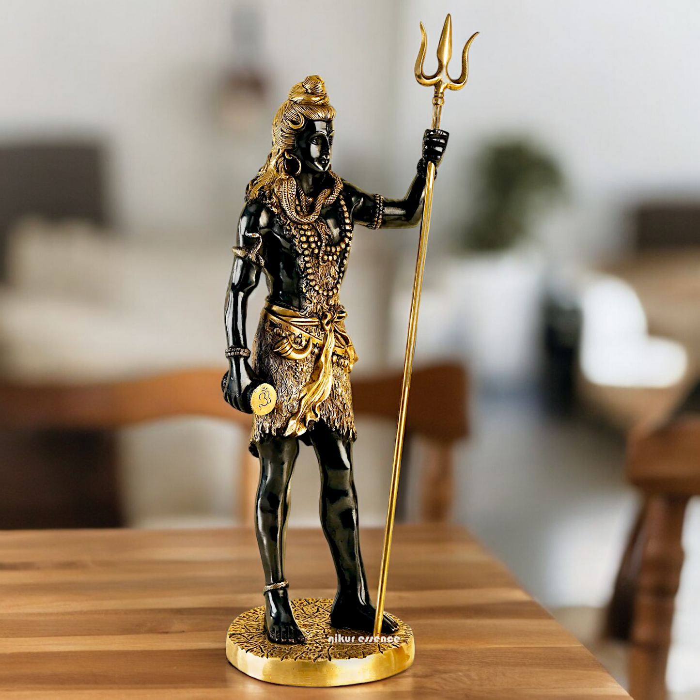 Buy Shiva Standing with trishul Brass idol - 23.5 inches Nikuressence