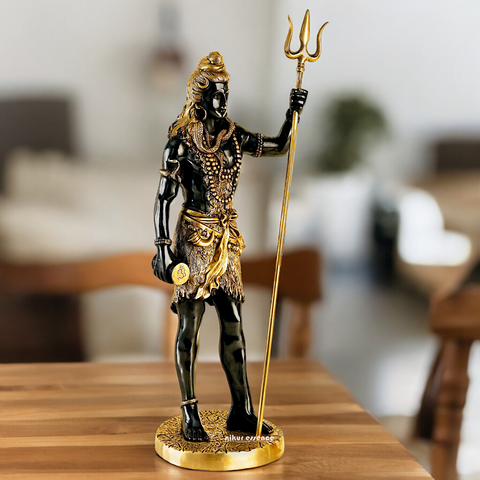 Buy Shiva Standing with trishul Brass idol - 23.5 inches Nikuressence