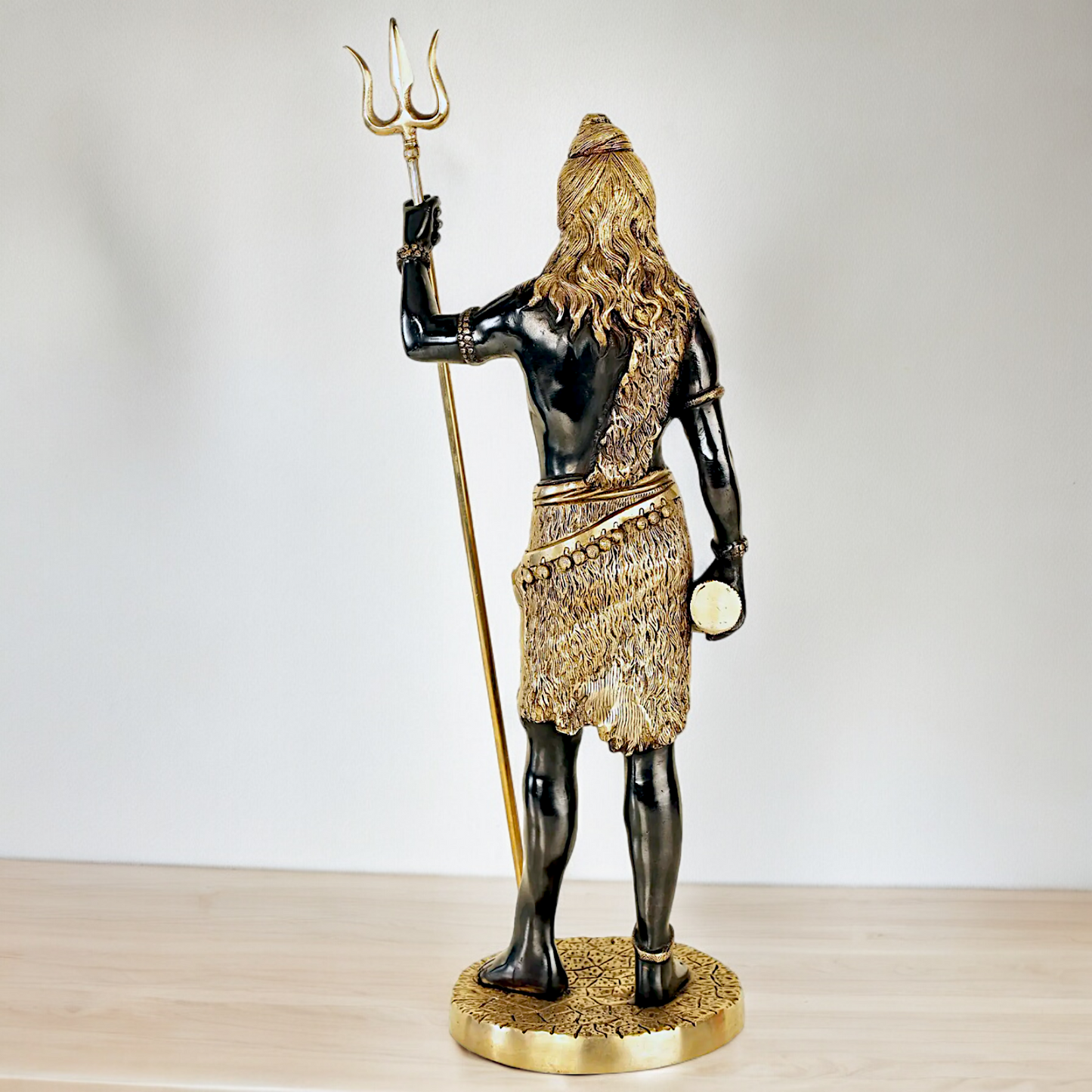 Buy Shiva Standing with trishul Brass idol - 23.5 inches Nikuressence