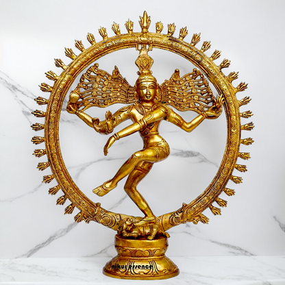 Buy Nataraja Shiva Dance Solid Brass idol - 19 inches Nikuressence