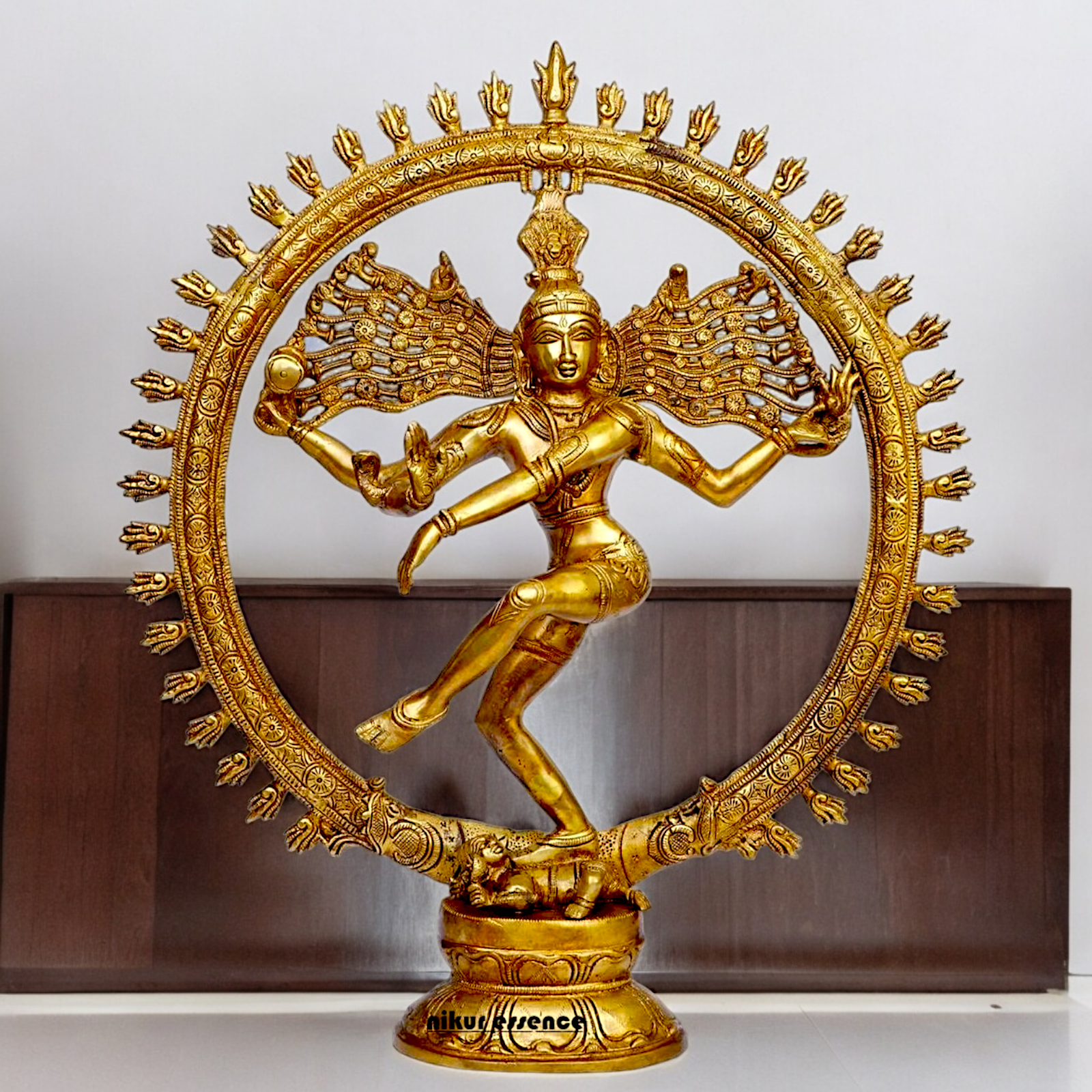 Buy Nataraja Shiva Dance Solid Brass idol - 19 inches Nikuressence