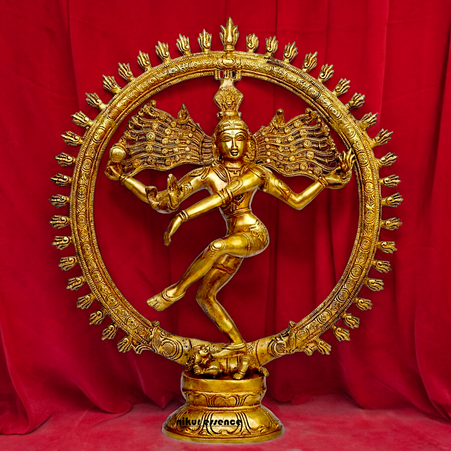 Buy Nataraja Shiva Dance Solid Brass idol - 19 inches Nikuressence